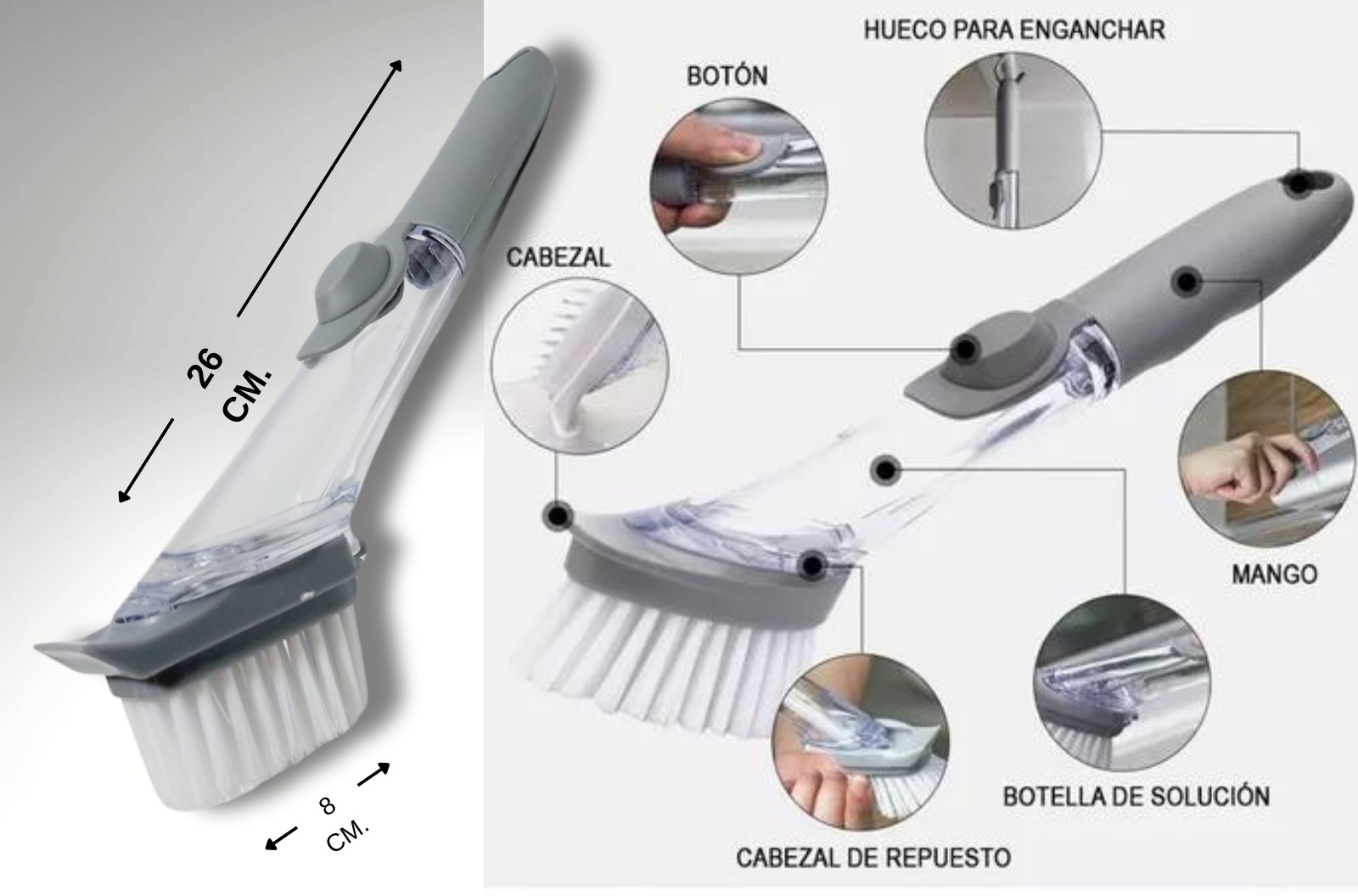 CEPILLO RECARGABLE C/DISPENSER (146) – AMR Bazar