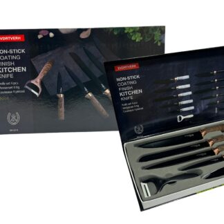 SET DE CUCHILLOS 6PCS - NEGRO MATE