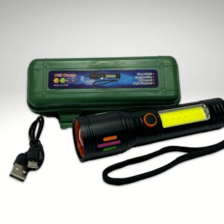 LINTERNA C/ESTUCHE RECARGABLE - NEGRA